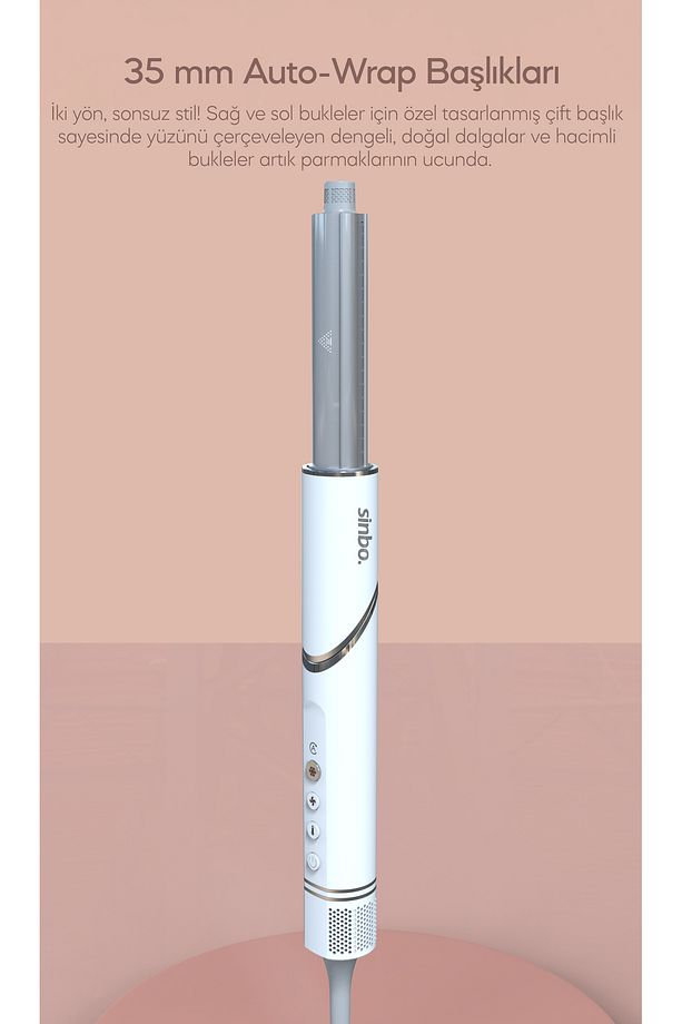 SHD-1720 - VolumAir 5 In 1 Katlanabilir Air Saç Kurutma ve Şekillendirme Sistemi Beyaz - 6