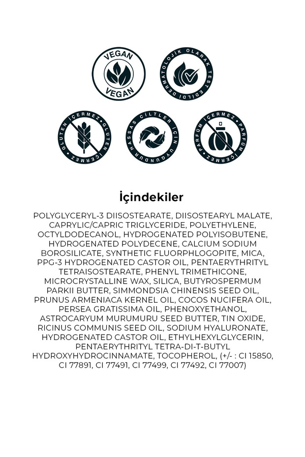 Shea Yağı İçeren Nemlendirici Vegan Renkli Simli Lipbalm Ginger Cookie-505 TKZAW25RJ00002 - 4