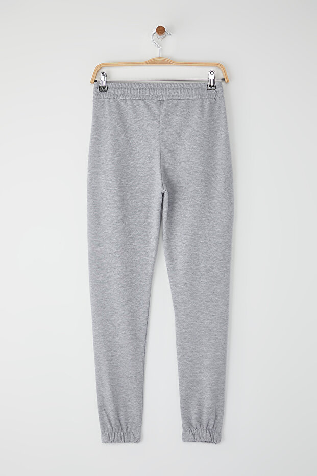 Graue Basic Jogger dünne gestrickte Jogginghose Hose TWOAW21EA0194 - 7