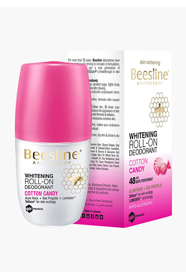 Beesline Roll-On Deodorant Lightens Skin with Soft Cotton Scent 50ml