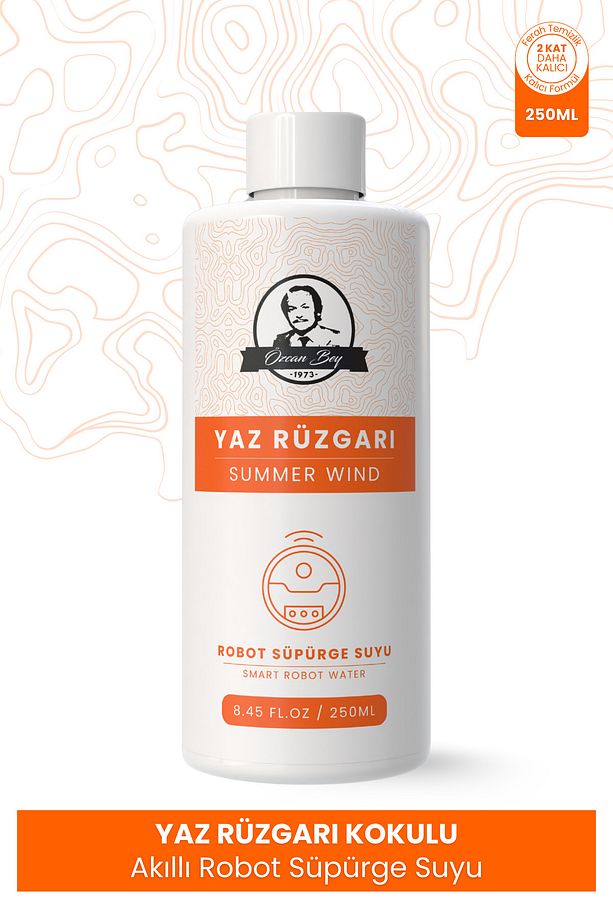 Yaz Rüzgarı Kokulu Akıllı Robot Süpürge Suyu, Mop Suyu, Yüzey Temizleyici, Robot Deterjanı 250ml - 1