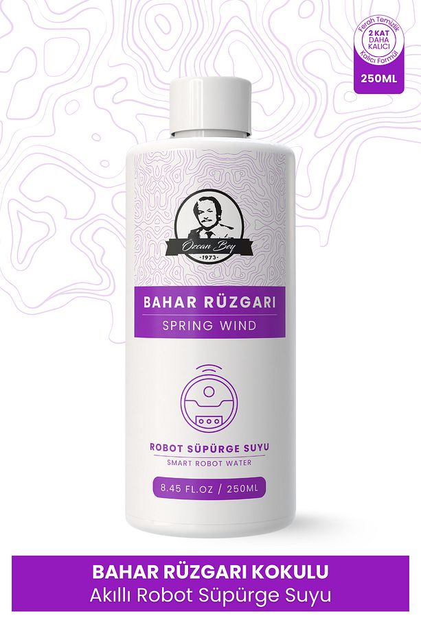 Bahar Rüzgarı Kokulu Akıllı Robot Süpürge Suyu, Mop Suyu, Yüzey Temizleyici, Robot Deterjanı 250ml - 1
