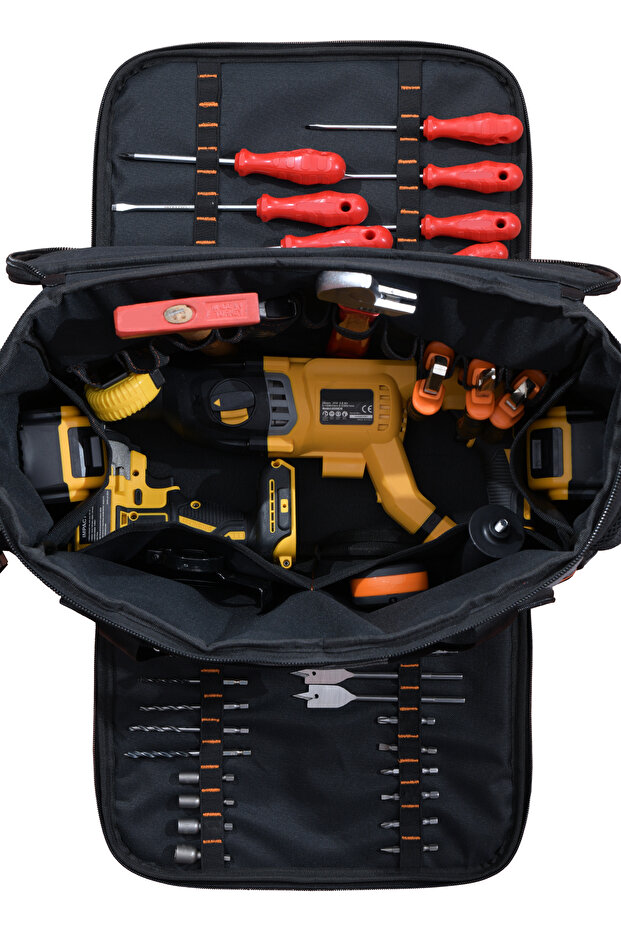 Cloth Tool and Tool Bag Large Size Practical Carrying for Technicians with 75 Tool Compartments - 1