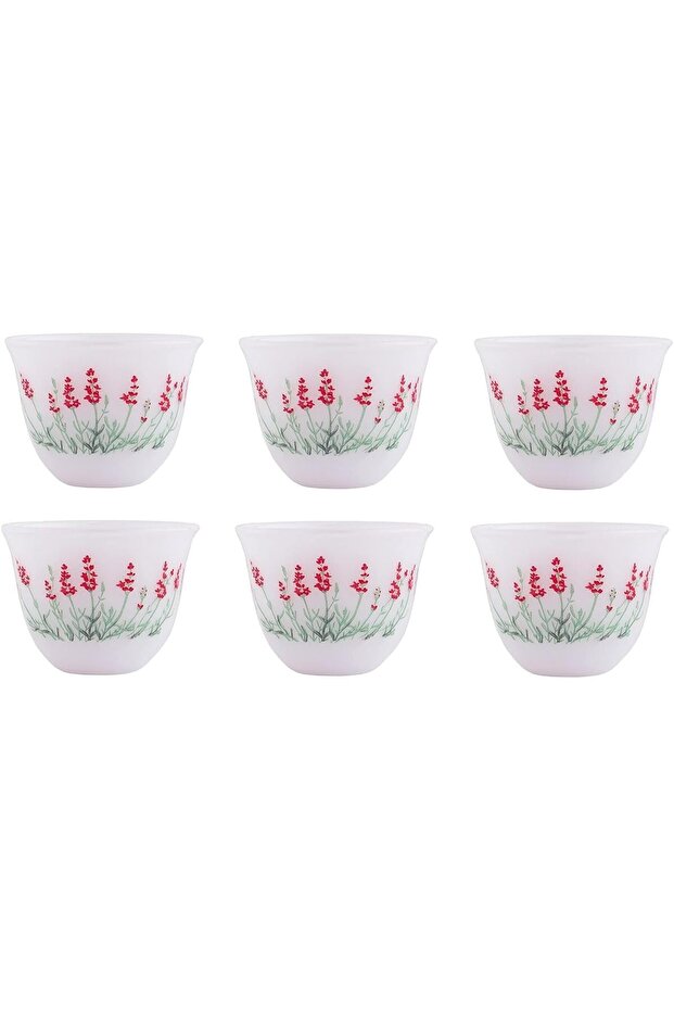 طقم أكواب جافا، بنقشة سيف، 6 قطع، مقاس كبير، ألوان متعددة - 1