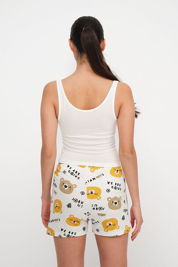 Ayıcık Baskılı Şortlu Pijama Takımı Ş102 - 5