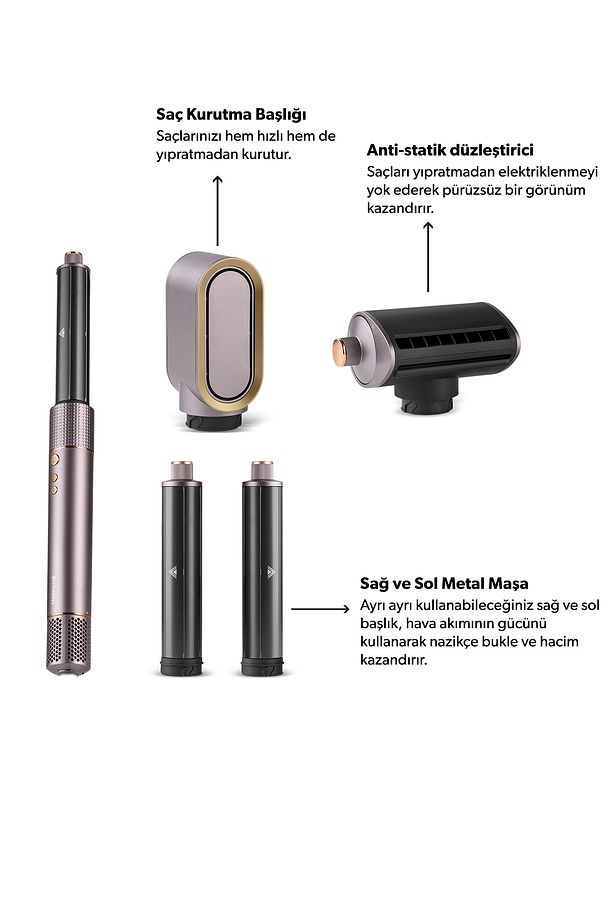Hairmony 4606H Saç Kurutma ve Şekillendirme Seti Mor - 3