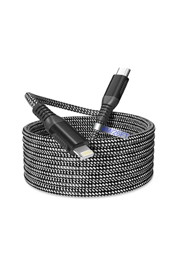 iPhone 11 / 11 Pro / 11 Pro Max uyumlu 120W Örgü Tipi Kırılmaz Lightning Kablo - 1