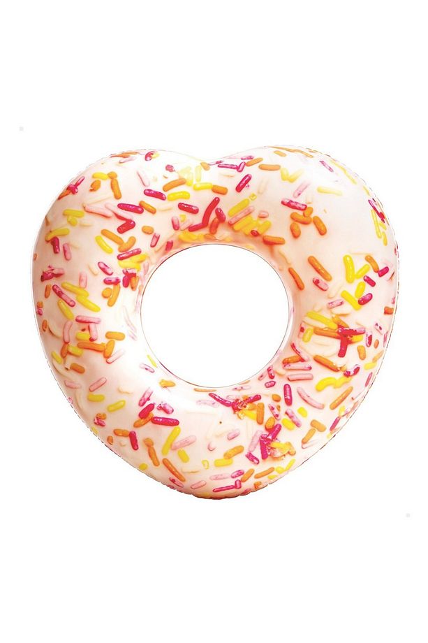 9+ Yaş Dev Kalp Şeklinde Donut Simit Gerçekçi Şişme Deniz Havuz Yetişkin Ve Çocuk Simidi - 4