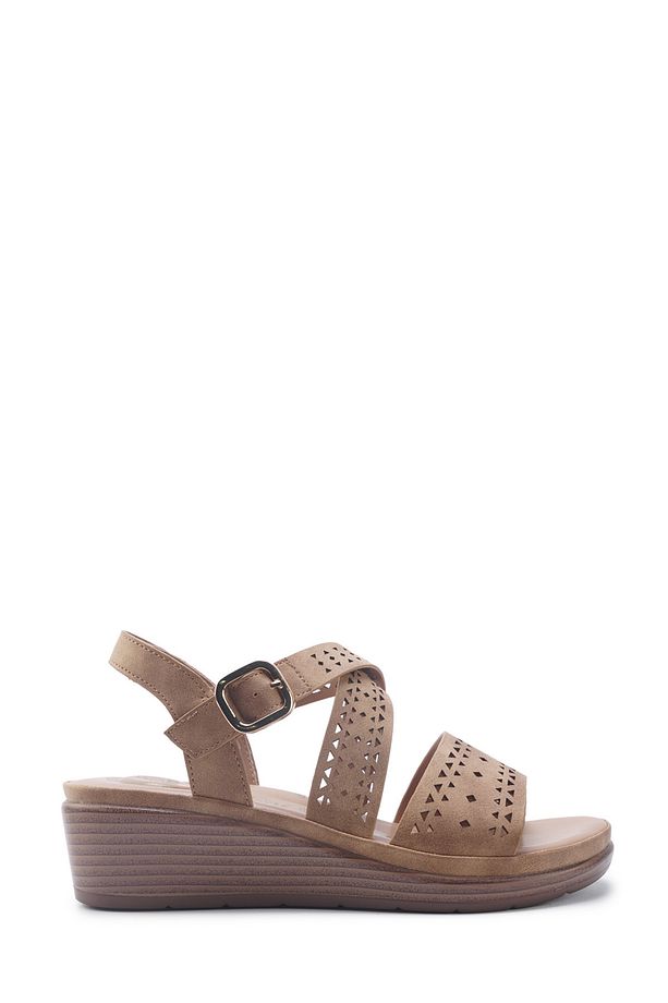 105513.Z5FX Camel Kadın Comfort Sandalet - 1