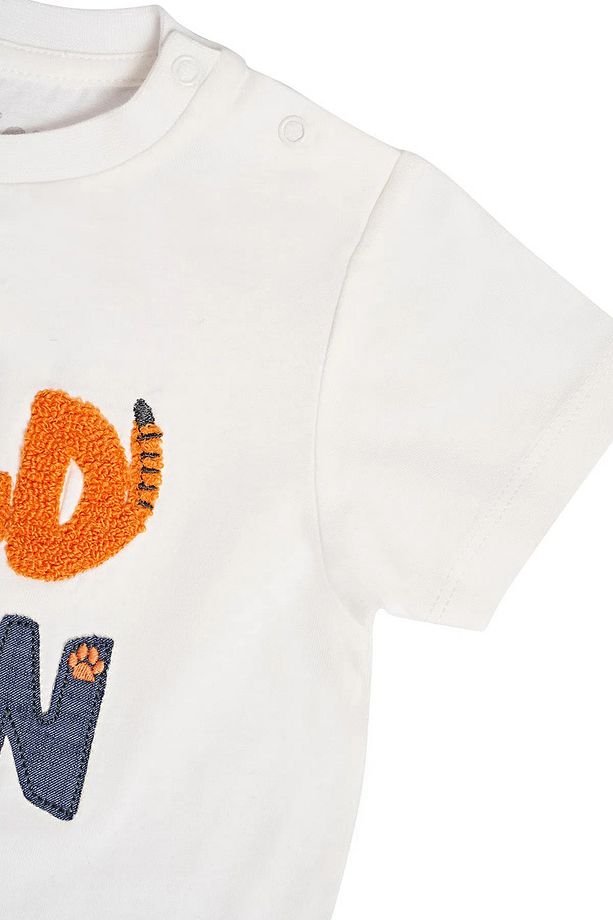 MinyCenter Erkek Bebek Alt Üst Şort Tshirt Takım - 3