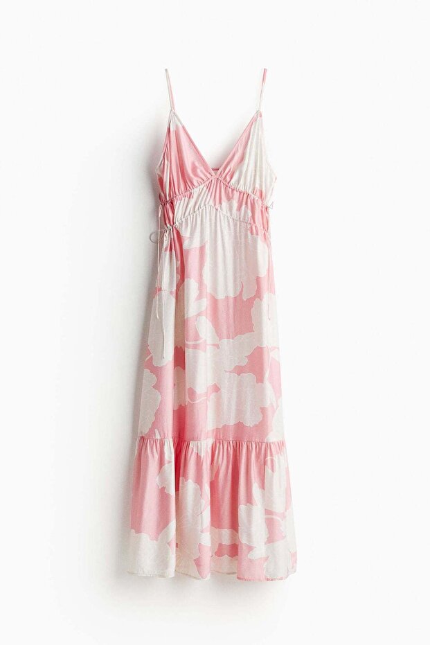 Drawstring-detail maxi dress
