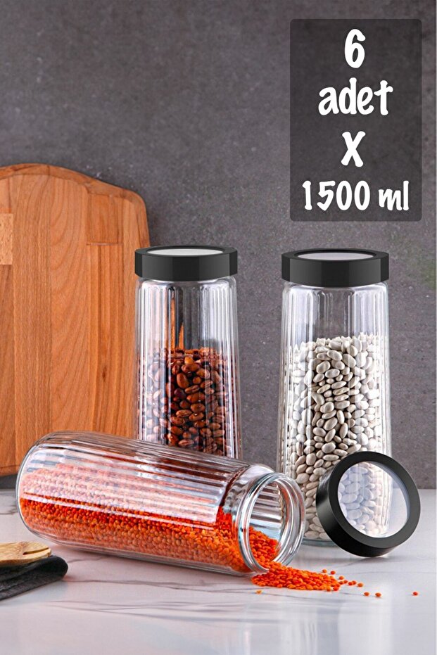 حاوية تخزين زجاجية مكونة من 6 قطع من NutriBox، ووعاء طعام، وحاوية تخزين طعام