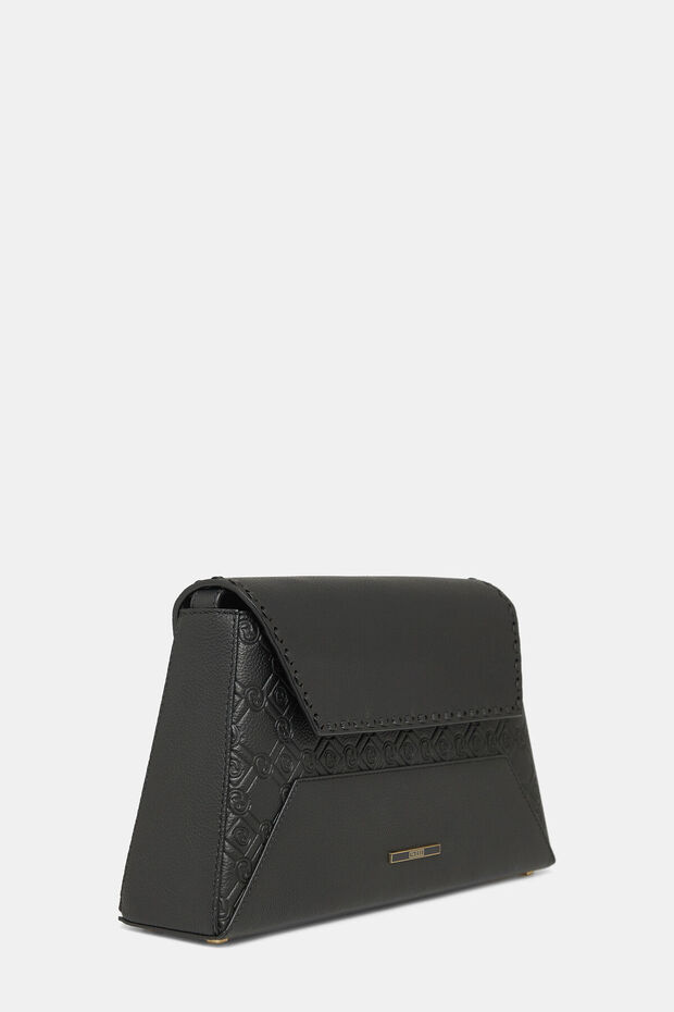 SİYAH MONOGRAM DERİ ÇANTA - 3