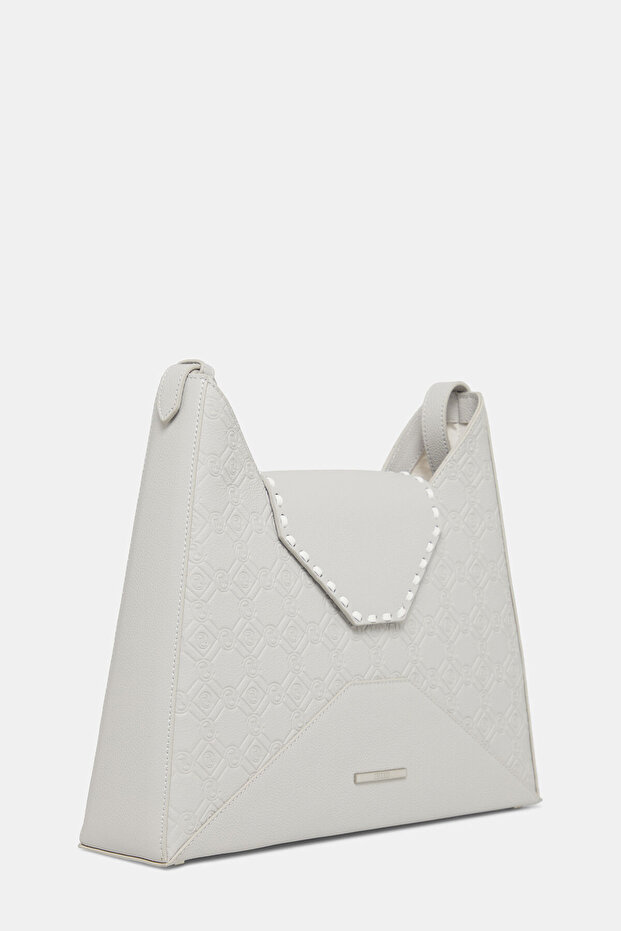 GRİ MONOGRAM DERİ ÇANTA - 3