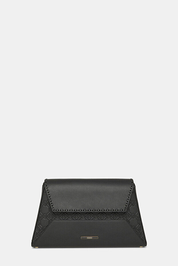 SİYAH MONOGRAM DERİ ÇANTA - 1