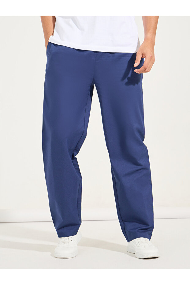 بيجامة مستقيمة منسوجة سادة - 1