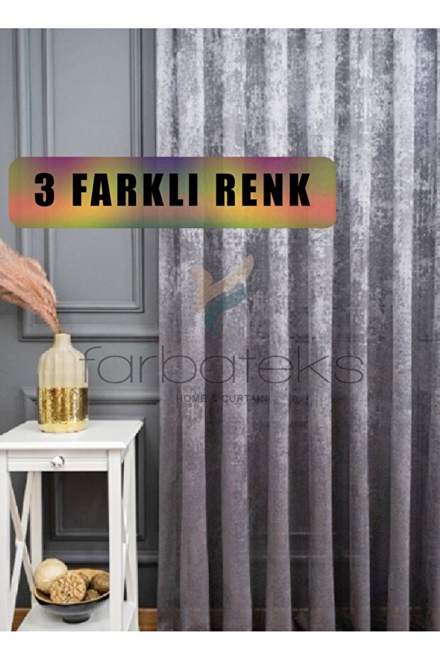 Cloud Tulle Exculusive Micro Knit 3K Grey-Smoke-Anthracite Tulle Curtain