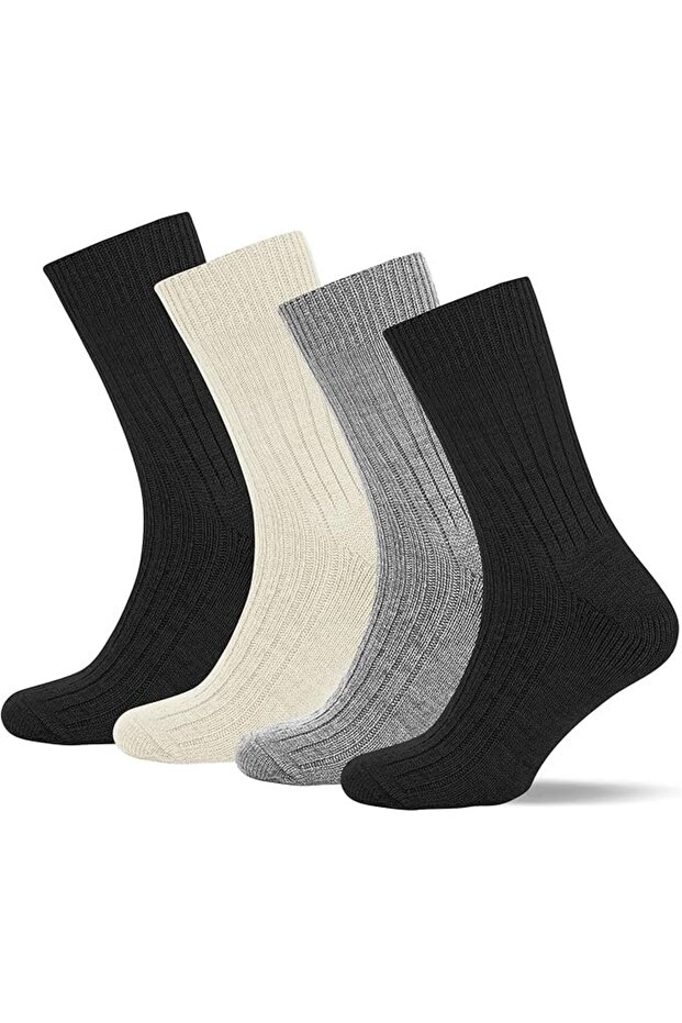 Box of 4 Made from Natural Cotton Seamless Rib Knit Bio Natural Women and Men