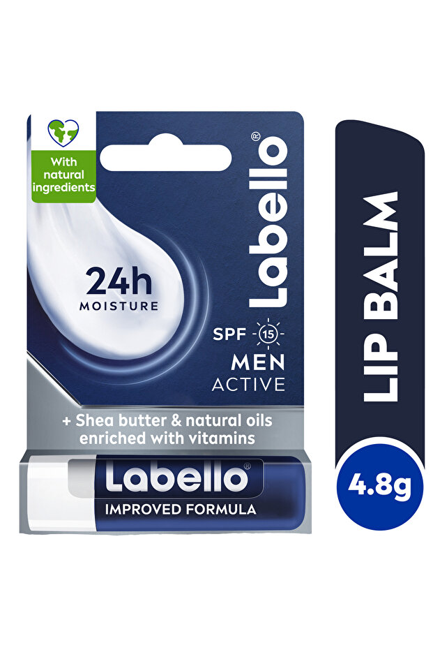 Active For Men 4.8gm (DARK BLUE) --- لابيلو مرطب شفايف اكتف للرجال 4.8جرام