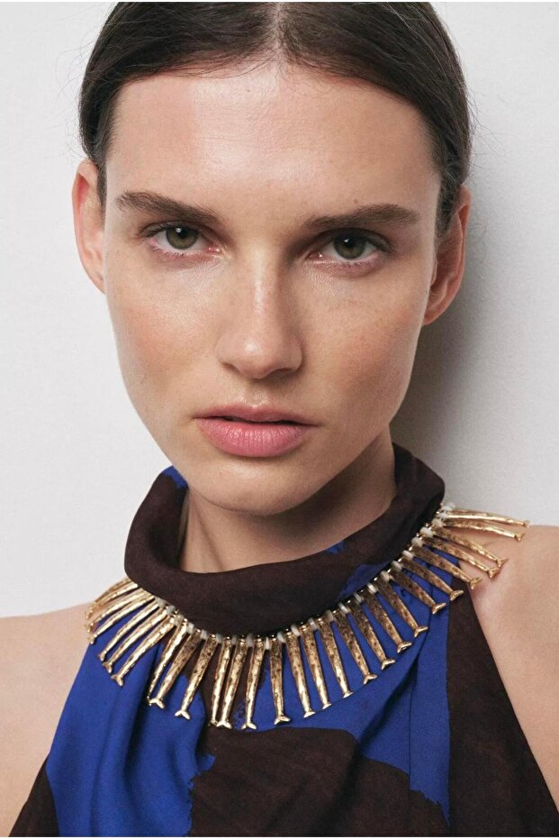 Marka Balıklı Tasma Kolye - 1