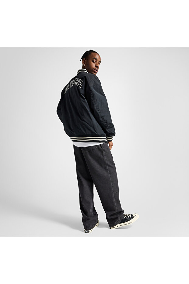 Classic Bomber Erkek Siyah Ceket - 3