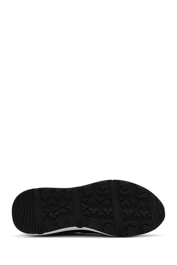 Erkek Siyah Bağcıklı Kalın Tabanlı Deri Sneaker 25SFD621818 - 4