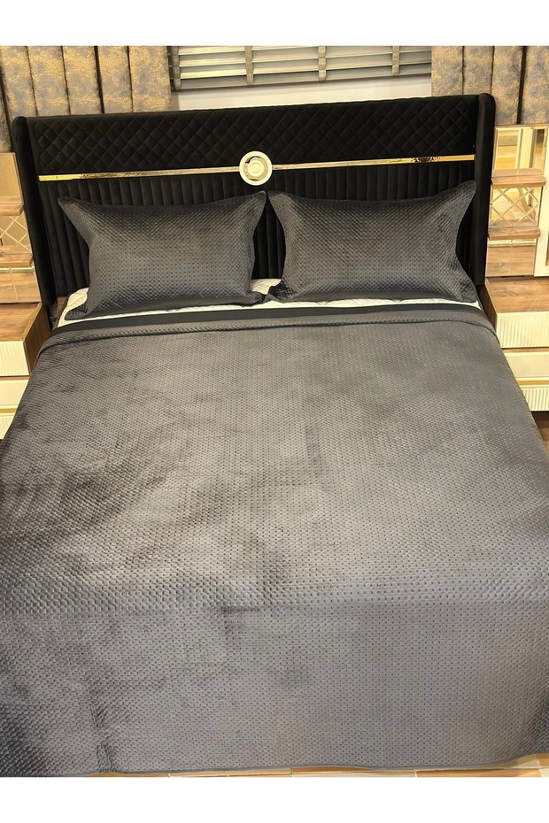 Nivemeshome Yatak Ötüsü Tek Kişilik 180x240 Antrasit Toskana - 5