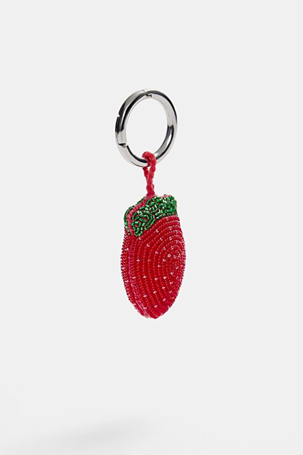 Çilek şeklinde boncuklu süs - 4
