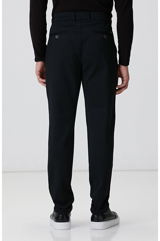 Siyah Dokuma Pantolon - 3