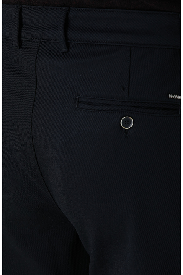 Siyah Dokuma Pantolon - 5