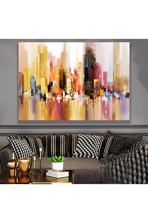 Abstract Pattern Canvas Painting - 3