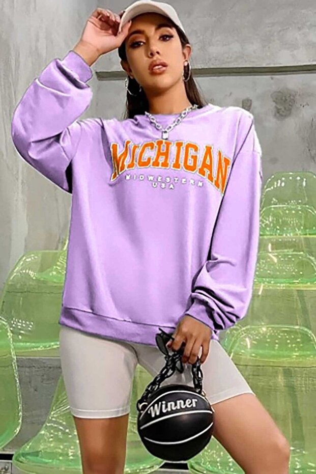 Mad Girls Lilac Sweatshirt Mg785