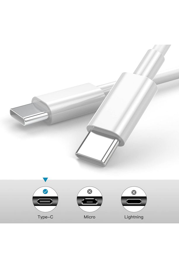 Type-C To Type-C 65 Watt Hızlı Şarj Destekli Kopmalara Karşı Dayanıklı 1 Metre Şarj Kablosu - 3