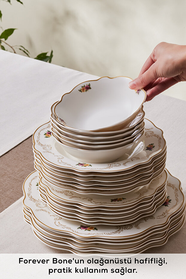 Forever Bone Antique 24 Parça 6 Kişilik Yemek Takımı - 6