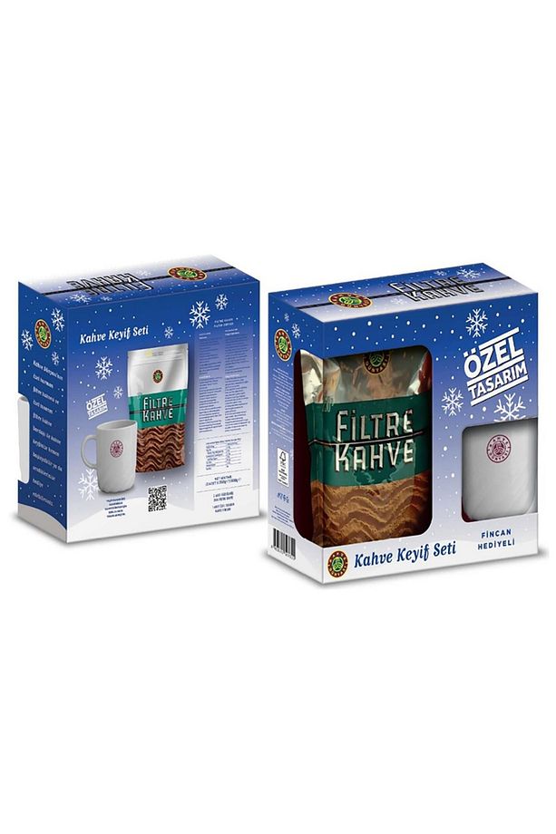 Kahve Dünyası Özel Tasarım Kahve Keyif Seti - 2 Adet Filtre Kahve 250g (Fincan Hediyeli) - 1