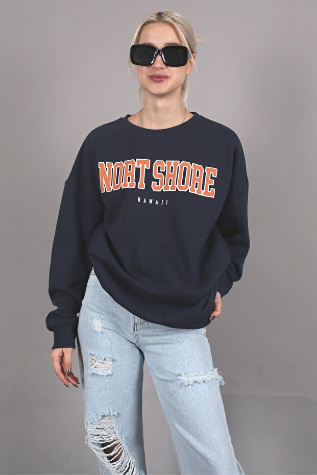 Mad Girls Lacviert Sweatshirt Mg767