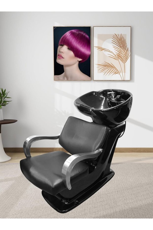 Shampoo Chair Adjustable Ceramic Shampoo Bowl Backwash Chair