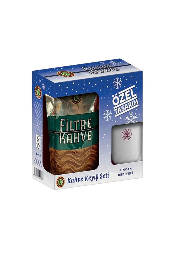 Kahve Dünyası Özel Tasarım Kahve Keyif Seti - 2 Adet Filtre Kahve 250g (Fincan Hediyeli) - 2