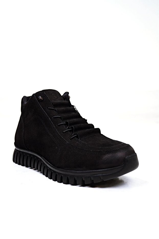102 18810-m Torje Black Nubuck Men's Genuine Leather Boots