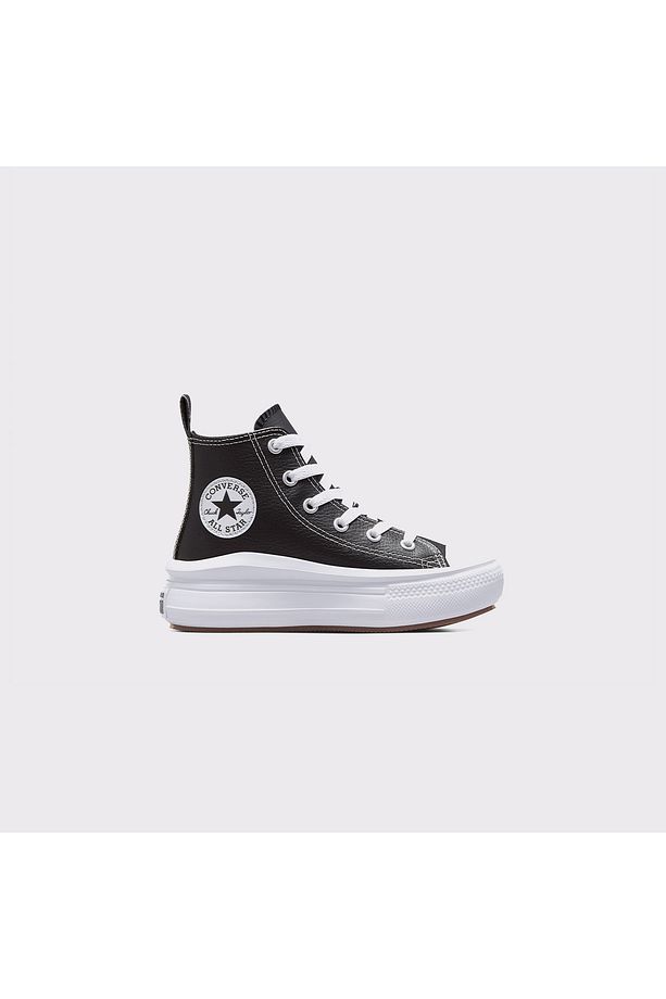 Chuck Taylor All Star Move Platform Çocuk Siyah Deri Sneaker - 1