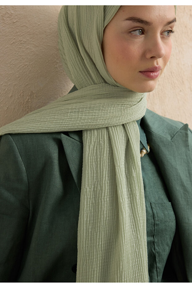 MODAL KRİNKIL ŞAL MİNT - 5