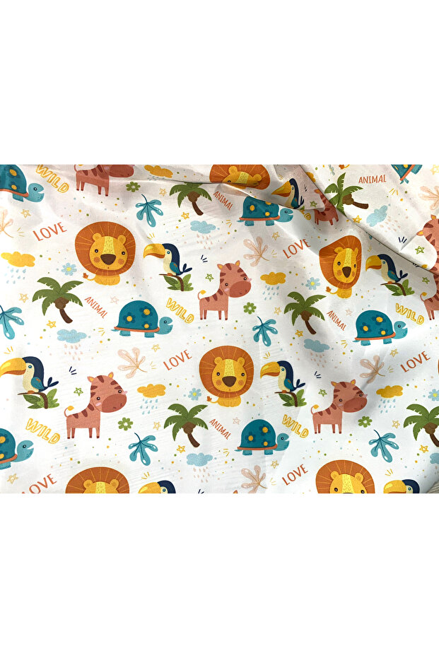 Waterproof Micro Shorts and Raincoat Fabric 100X147Cm Cute Animals Series
