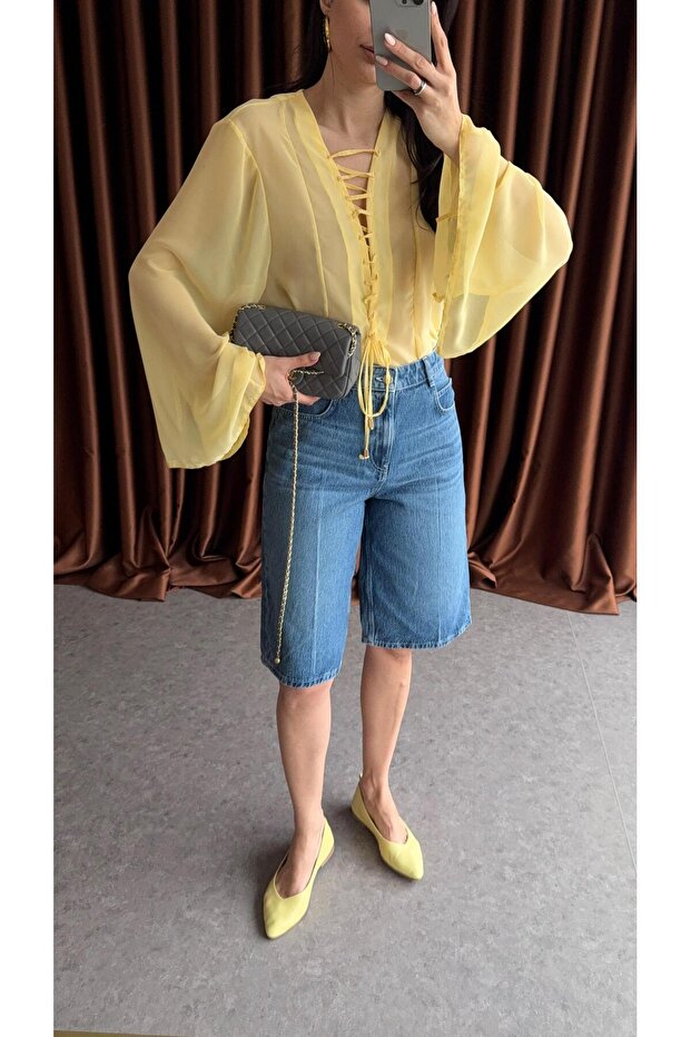 Bermuda Denim Şort - 3