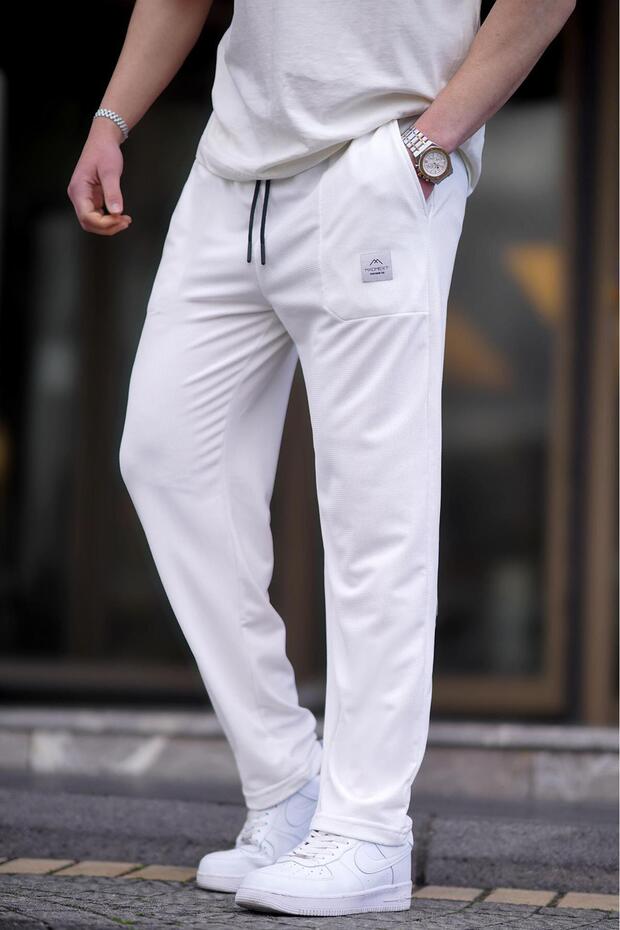 Beyaz Erkek Basic Eşofman Altı 6536 - 1