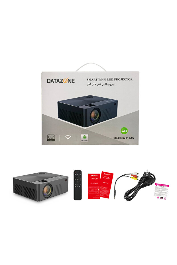 Smart Projector with android version 2800Lumines , HD Resolution - 6