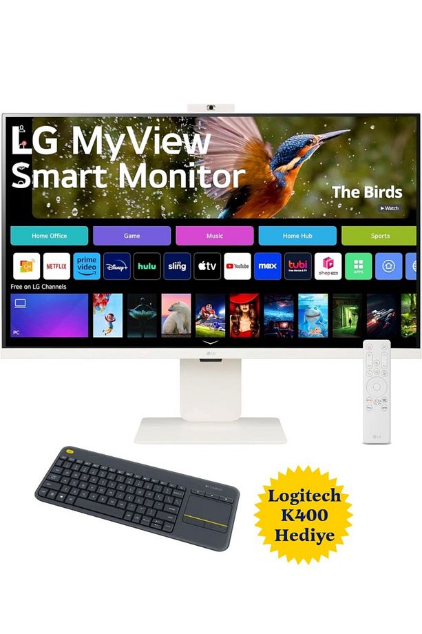 webOS ve dahili FHD web kamerası ile LG MyView 32” 4K UHD IPS Akıllı Monitör - 1
