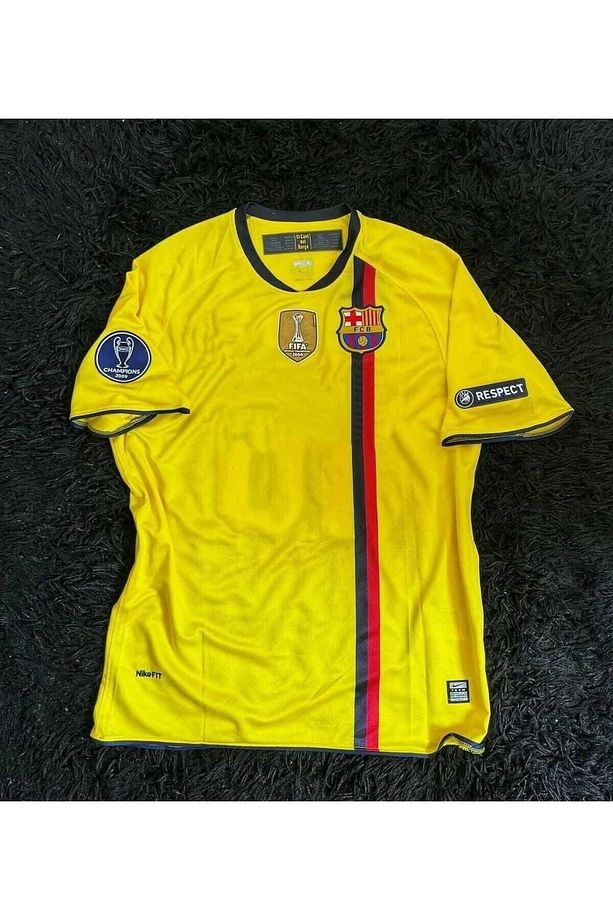 B.a.r.c.e.l.o.n.a 2008/09 Sezonu Lionel Messi Nostalji Forması (SARI) - 2