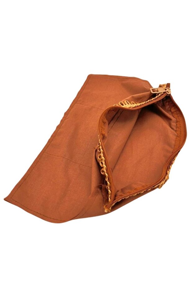 Angel Bag Accessory 20X30 cm Sewn Zippered Lining Light Brown Color