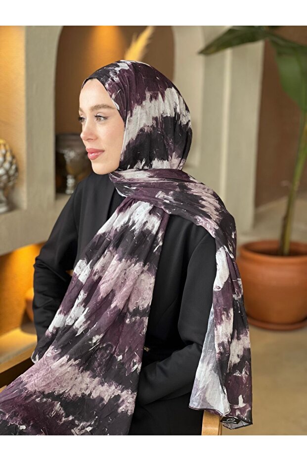 İlkbahar Ritm Desen Bambu Şal - 3