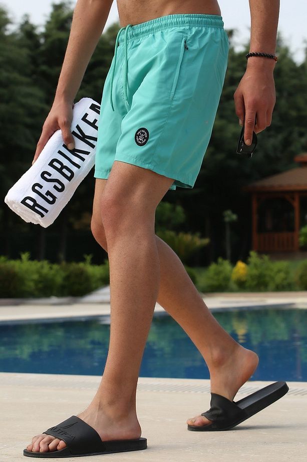 Mint Yeşili Basic Deniz Şortu 4262 - 1
